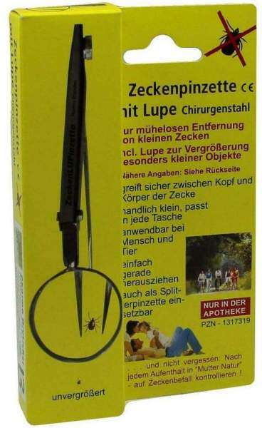 Zeckenpinzette Mit Lupe Chirurgenstahl
