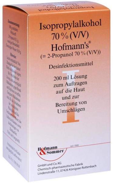 Isopropylalkohol 70% Hofmanns 200 ml Lösung