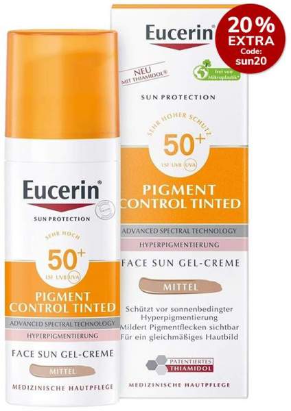 Eucerin Sun Pigment Control Face Fluid Getönt (Mittel) LSF 50+ 50 ml