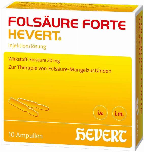 Folsäure Forte Hevert 10 X 2 ml Ampullen
