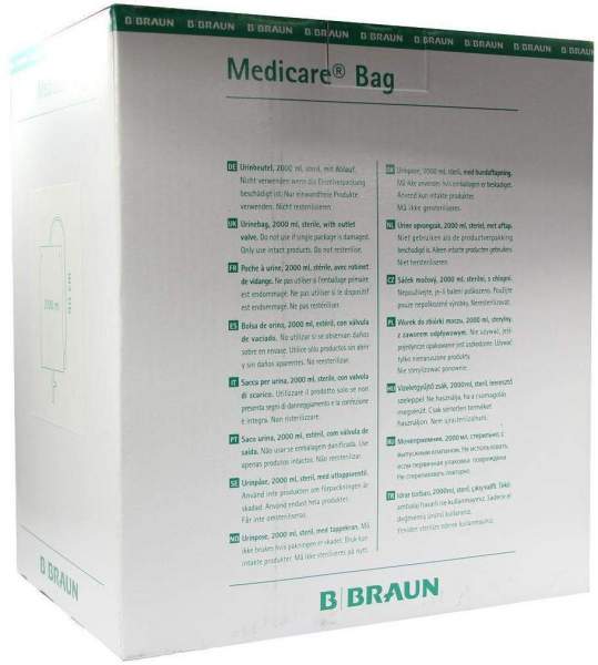Medicare Bag 2000ml Steril Mit 90cm Schlauch und Ablass