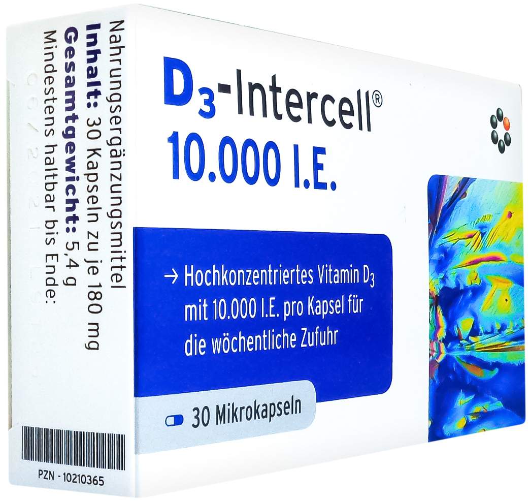 D3-Intercell 10.000 I.E 10210365 Kapseln  30 St PZN 