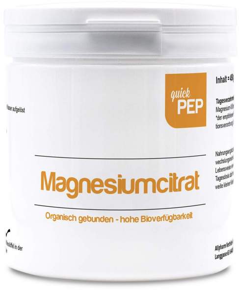 Quickpep Magnesiumcitrat 450 G Pulver