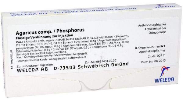 Agaricus Comp. Phosphorus Weleda 8 X 1 ml Ampullen