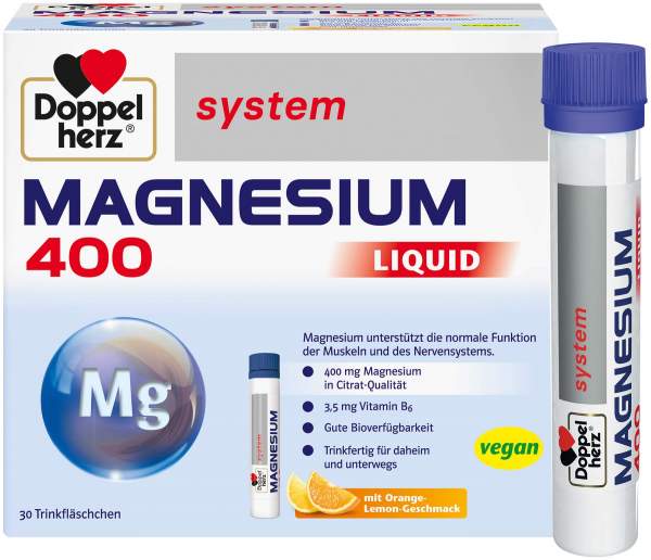 Doppelherz Magnesium 400 Liquid system 30 Trinkampullen