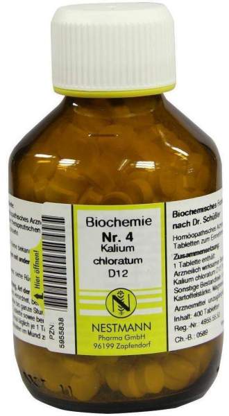 Biochemie Nestmann 4 Kalium Chloratum D12 400 Tabletten