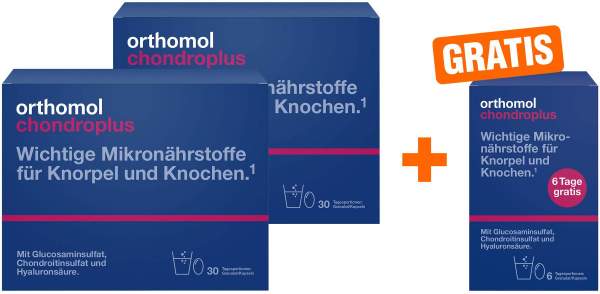 Orthomol Chondroplus Granulat und Kapseln 2 x 30 Beutel + gratis 6 Beutel