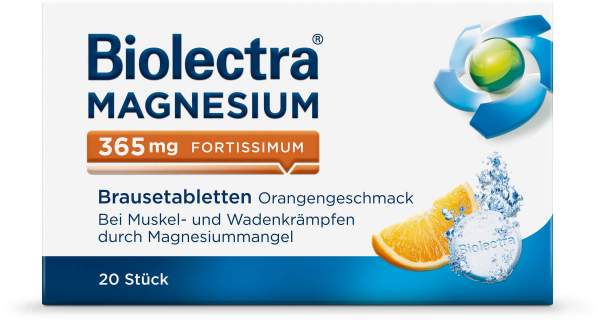 Biolectra Magnesium 365 mg Fortissimum Orangengeschmack 20...