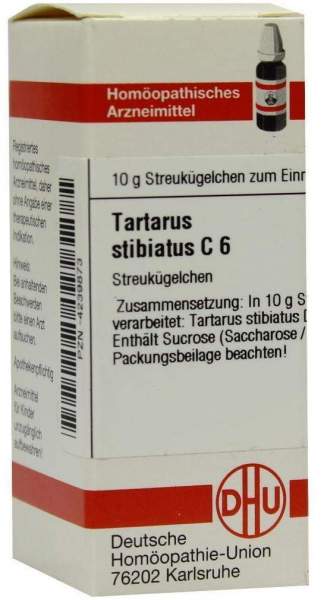 DHU Tartarus Stibiatus C6 10 g Globuli
