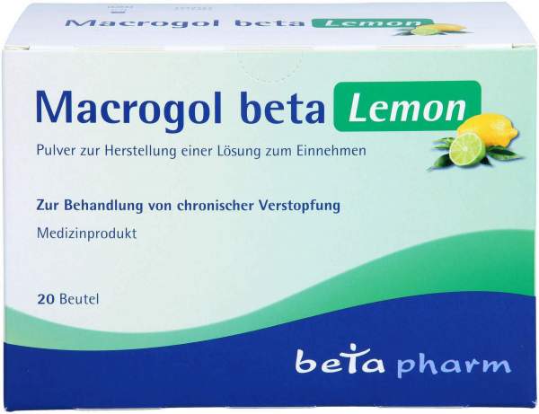 Macrogol beta Lemon Plv.z.Her.e.Lsg.z.Einnehmen 20 Stück