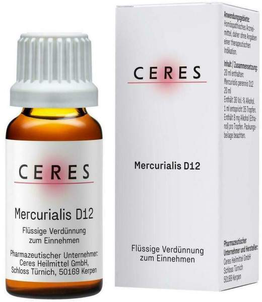Ceres Mercurialis D 12 Dilution 20 ml