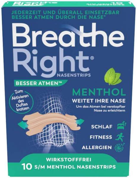 Breathe Right Besser Atmen Nasenpflaster Menthol 10 Stück