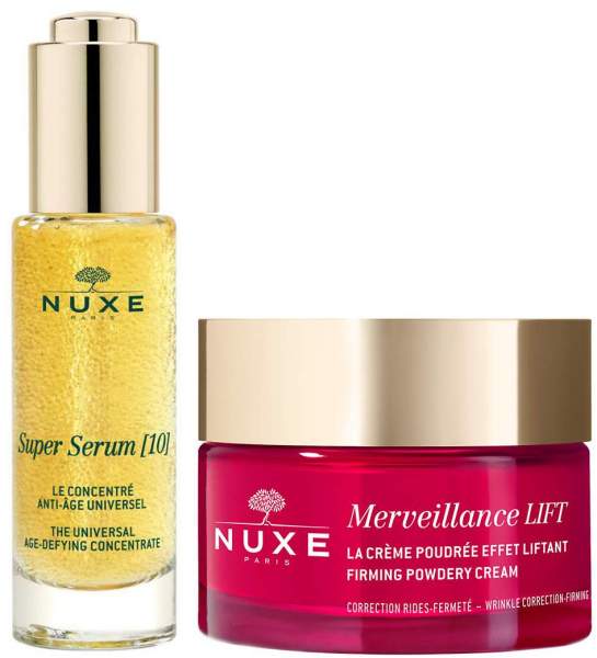 NUXE Super Serum universelles Anti Aging Serum 30 ml + Merveillance Lift Pudrige Lifting-Creme 50 ml