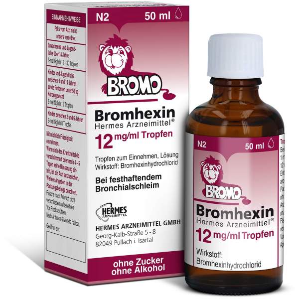 Bromhexin Hermes 12 mg pro ml 50 ml Tropfen