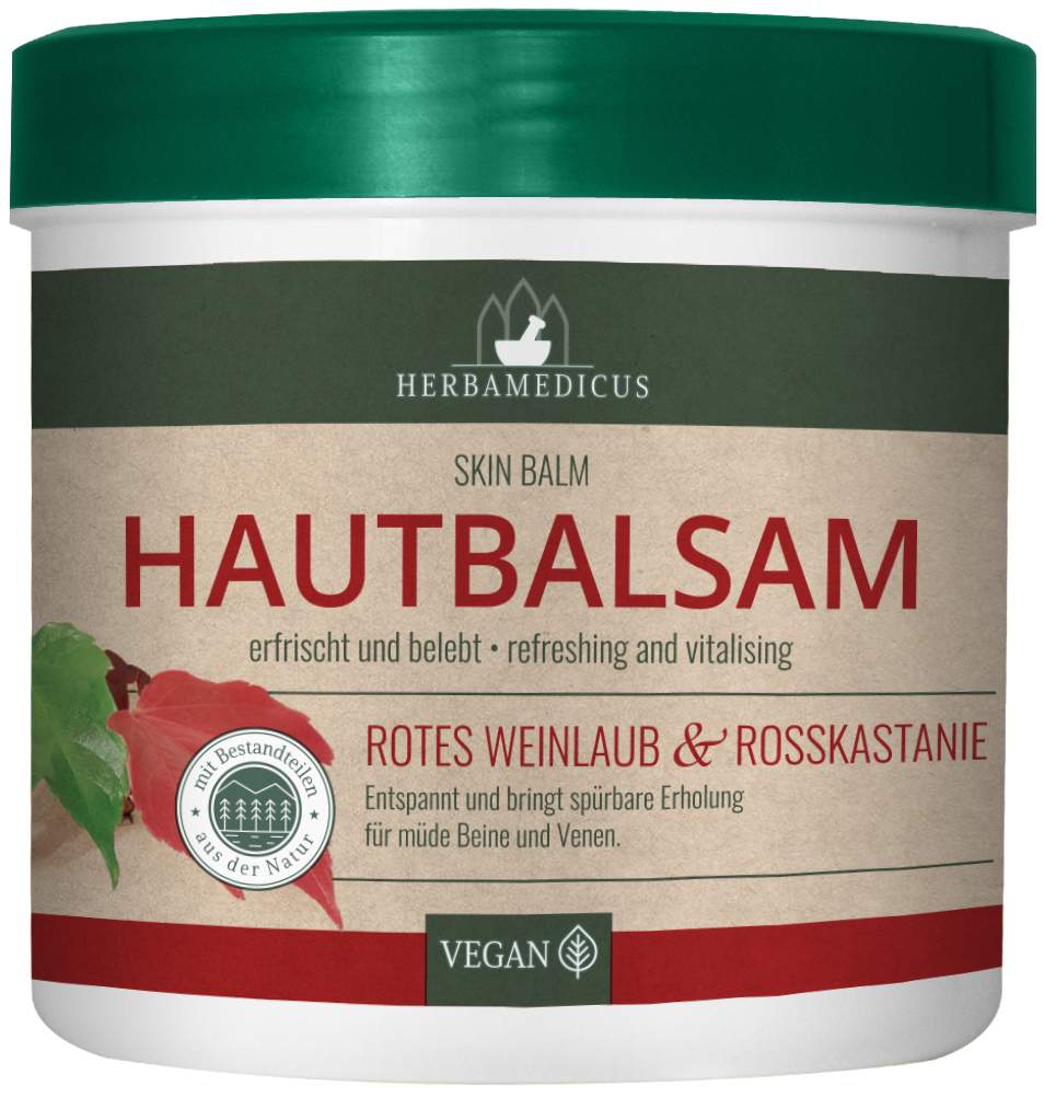 Herbamedicus Hautbalsam Mit Rotem Weinlaub & Rosskastanie – 250 Ml Pflege Für Müde Beine & Venen