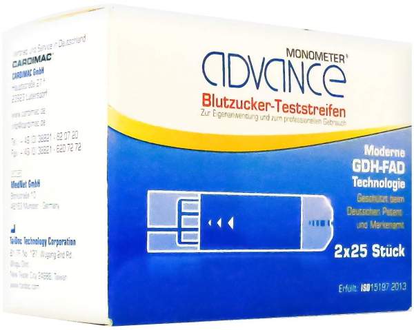Advance Monometer Blutzucker Teststreifen Gdh