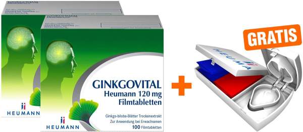 Ginkgovital Heumann 120 mg 200 Filmtabletten + gratis Tablettenteiler