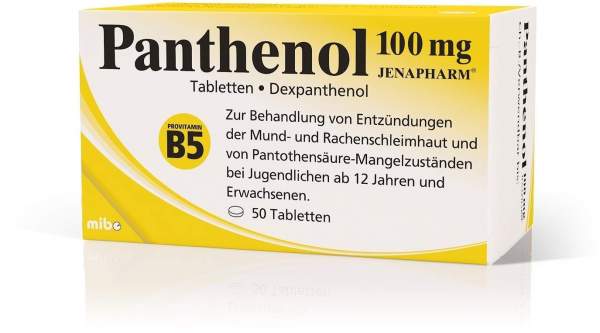 Panthenol 100 mg Jenapharm 50 Tabletten