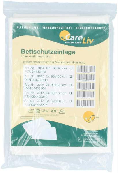Bettschutzeinlage Folie Weiß 90x120cm