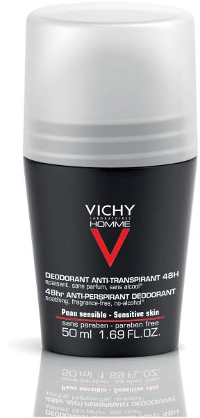 Vichy Homme Deodorant Anti Transpirant 48h sensible Haut 50 ml