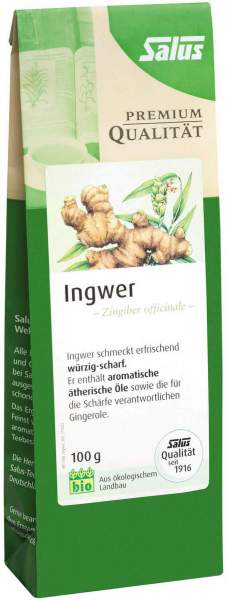 Ingwer Gewürztee Zingiber Officinale Bio Salus 300g