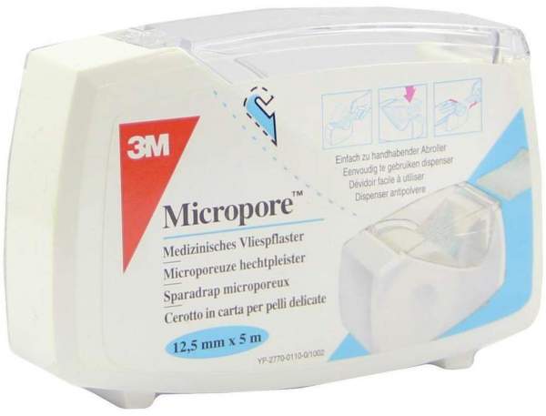 3m Micropore Medizinisches Vliespflaster 5 M X 12,5 mm 1 Rolle