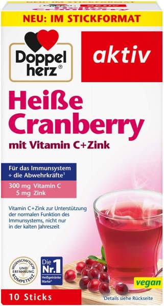 Doppelherz aktiv Heiße Cranberry mit Vitamin C + Zink 10 Beutel Granulat