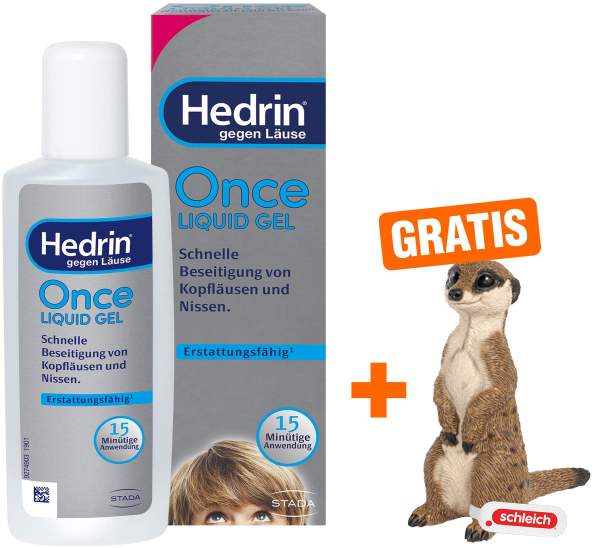 Hedrin Once Liquid 100 ml Gel + gratis Schleich® Erdmännchen 1 Stück