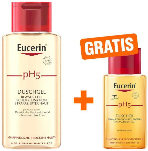 Eucerin pH5 Duschgel 200 ml empfindliche Haut + gratis pH5 Duschöl 100 ml