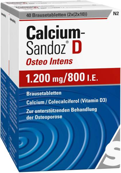 Calcium Sandoz D Osteo Intens 1200 Mg-800 I.E. 40 Brausetabletten