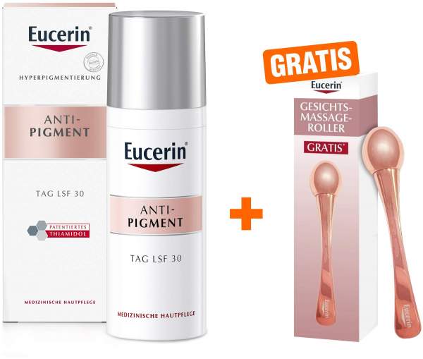 Eucerin Anti - Pigment Tagespflege LSF30 50 ml Creme + gratis Gesichtsmassage-Roller 1 Stück