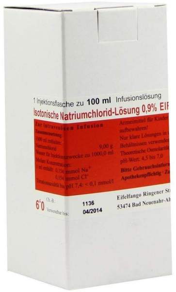 Isotonische Nacl Lösung 0,9% Eifelfango 100 ml Infusionslösung