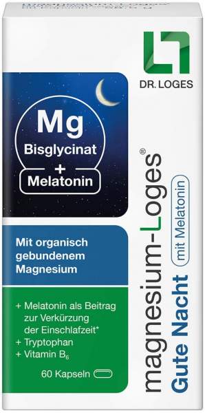 Magnesium-Loges Gute Nacht mit Melatonin 60 Kapseln