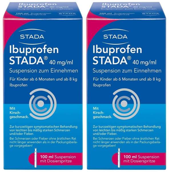 Ibuprofen Stada 40 mg ml Suspension zum Einnehmen 2 x 100 ml