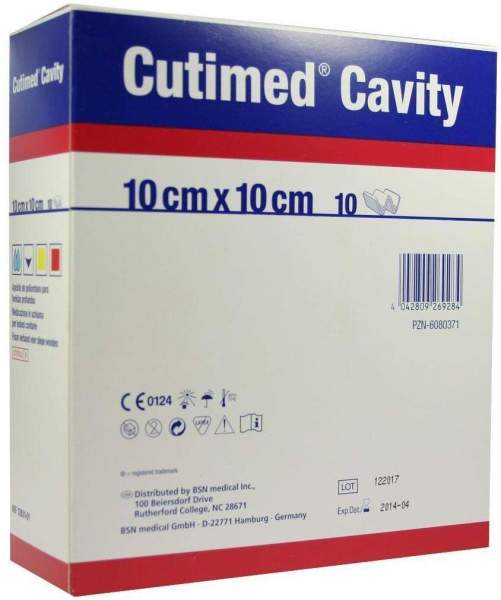 Cutimed Cavity Schaumverband10x10cm Nicht Haftend