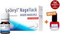 Loceryl Nagellack gegen Nagelpilz 3 ml Direktapplikator + gratis Nagellack rot 1 Stück