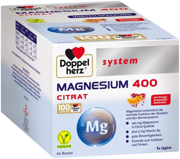 Doppelherz Magnesium 400 Citrat 60 Beutel Granulat