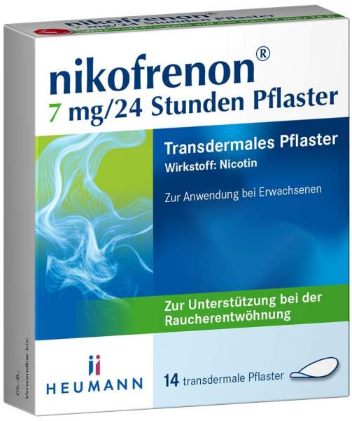 Nikofrenon 7 mg in 24 Stunden Transdermale Pflaster 14 Stück