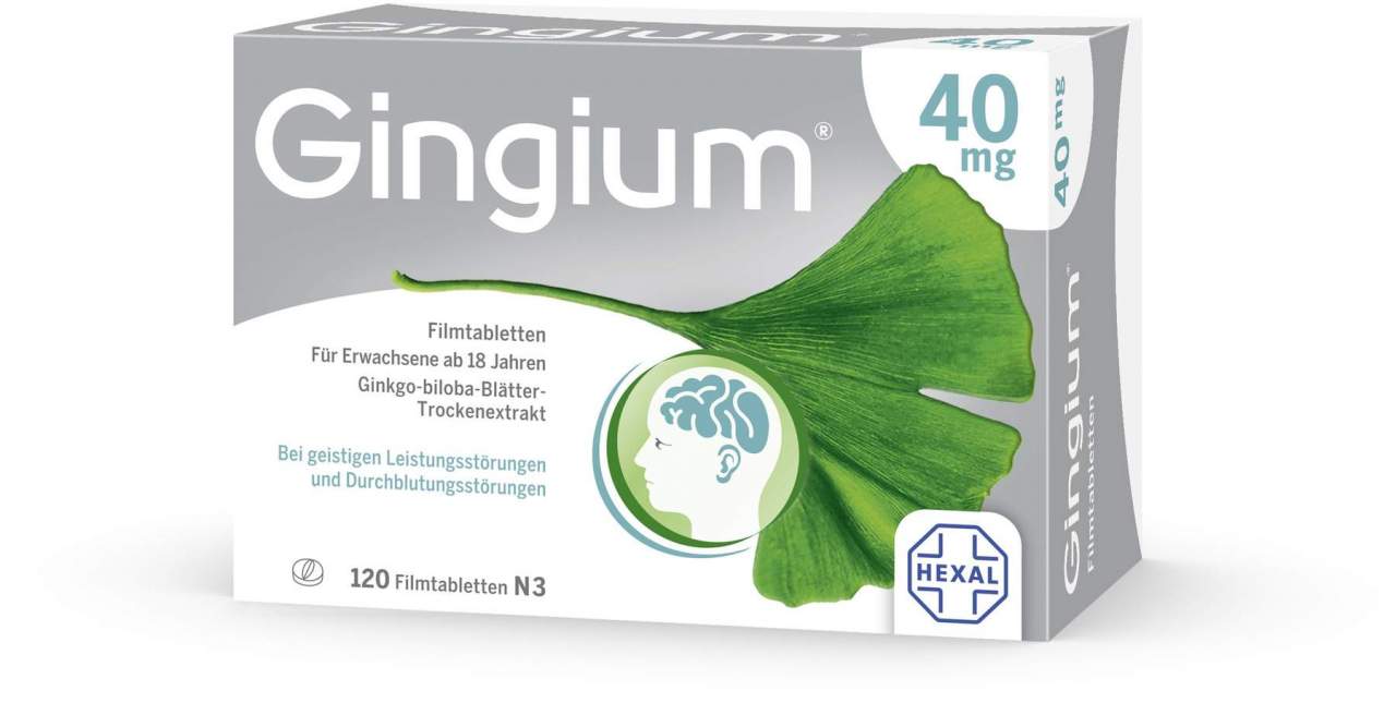 Gingium 40 mg 120 Filmtabletten - Bei Konzentrationsschwächen