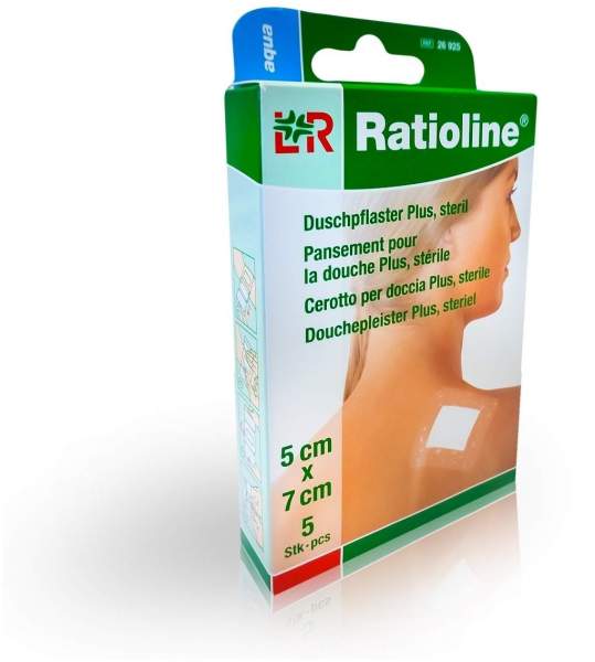 Ratioline Aqua Pflaster Steril 5 X 7 cm 5 Stück