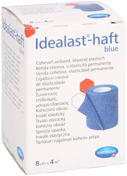Idealast Haft Color Binde 8 cm X 4 M Blau 1 Stück