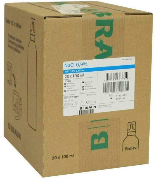 Kochsalzlösung 0,9 % B.Braun Spüllösung 20 X 100 ml Spüllösung