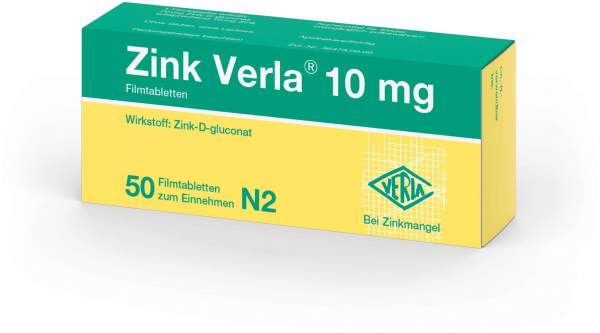 Zink Verla 10 mg 50 Filmtabletten