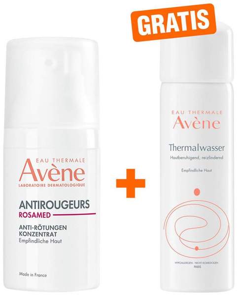 Avene Antirougeurs Rosamed Anti- Rötungen Konzentrat 30 ml + gratis Avene Thermalwasser Spray 50 ml