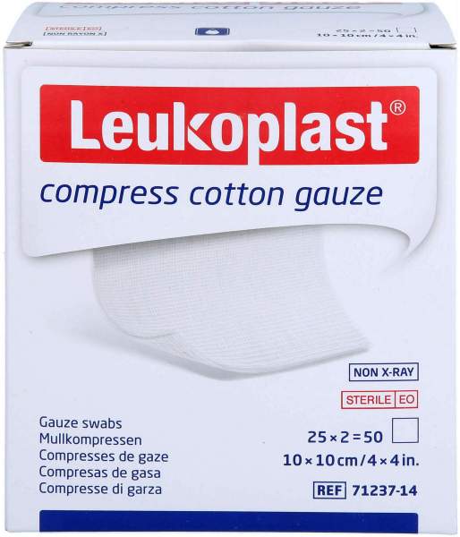 Leukoplast compress Cotton Gauze 10 x 10 cm ste.12