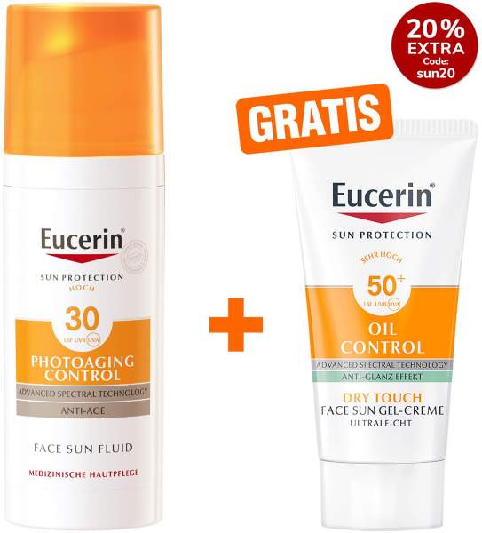 Eucerin Sun Photoaging Control Face Fluid LSF 30 + gratis Sun Gel-Creme Oil Control 20 ml