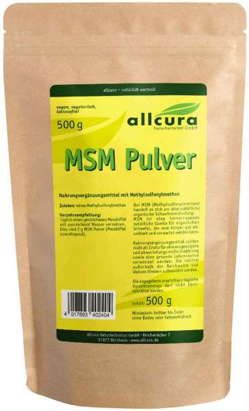 Msm Pulver Methylsulfonylmethan 500 G