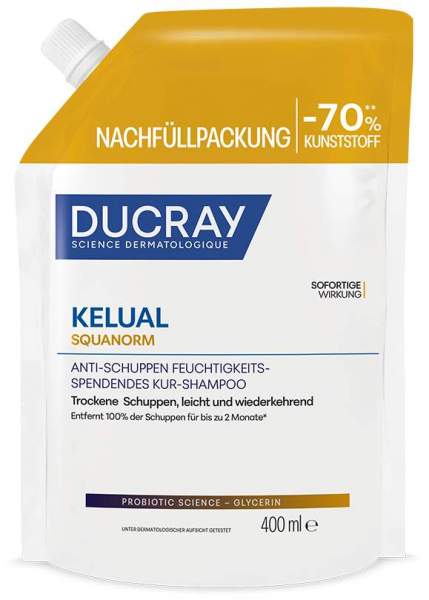 Ducray Kelual Squanorm Anti-Schuppen Shampoo trockene Schuppen Refill 400 ml