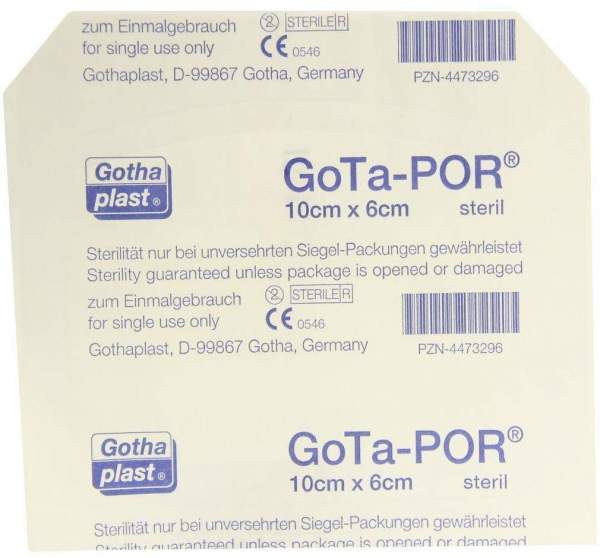 Gota Por Wundpflaster Steril 100 mm X 60 mm 1 Stück