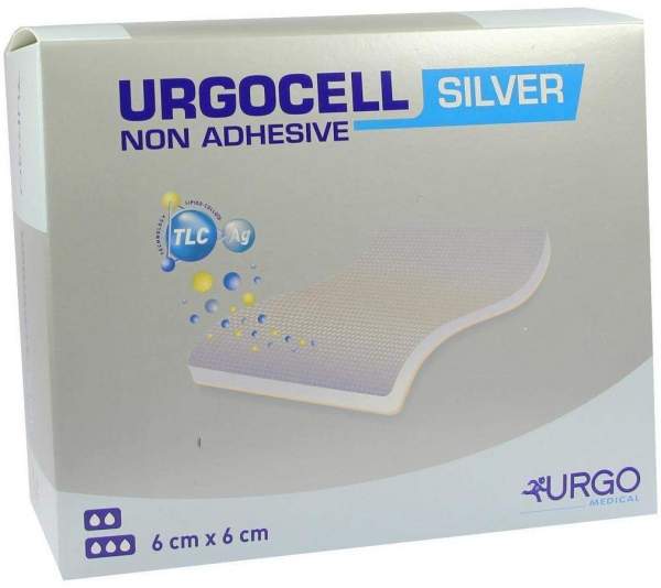 Urgocell Silver Non Adhesive Verband 6x6cm 20 Verbände